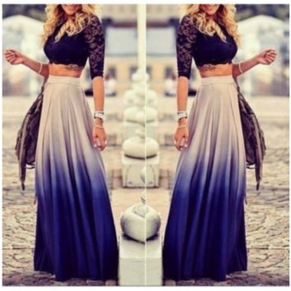 Ecote Dresses & Skirts - | ombre maxi skirt |